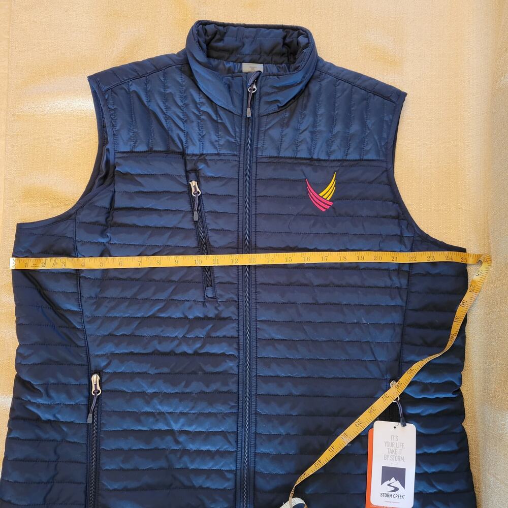 NWT Storm Creek Katrina Women's 2X Quilted Vest Insulated Water Resist Navy Blue - Picture 9 of 16